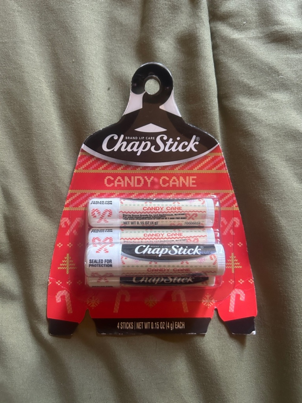 Candy Cane Lip Balm Pack - Red White Holiday Flavor